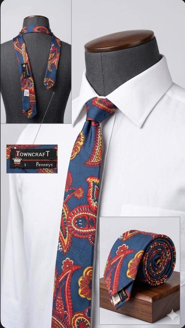 Vibrant Red Novelty Pattern Necktie